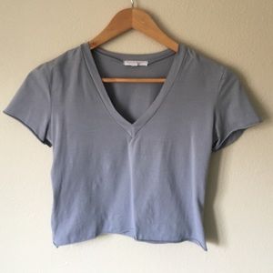 Don’t Ask Why gray crop top